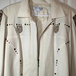 Nancy Bolen City Girl Women Vintage Studded Blazer